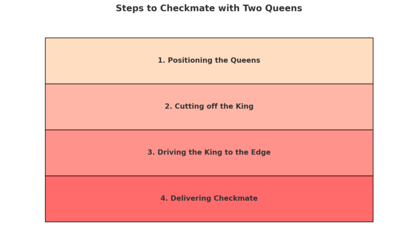 steps to checkmate with two queens
