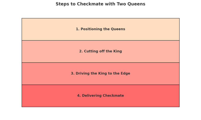 steps to checkmate with two queens
